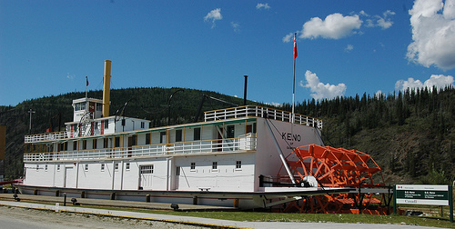 S.S. Keno sur les bords du fleuve Yukon à Dawson City